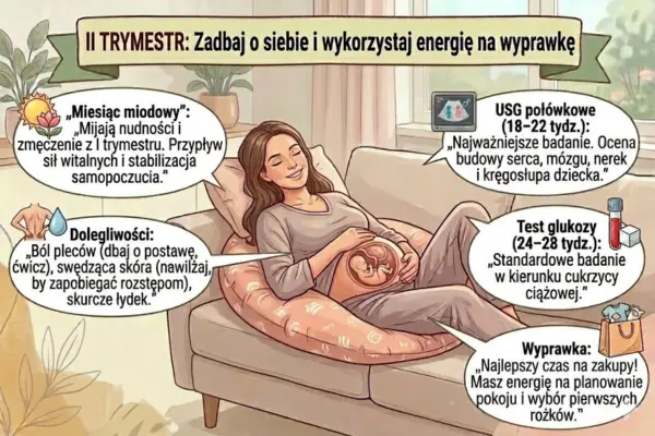 II 2 trymestr Rozwój płodu w drugim trymestrze_ Pierwsze ruchy, zmysły i płeć